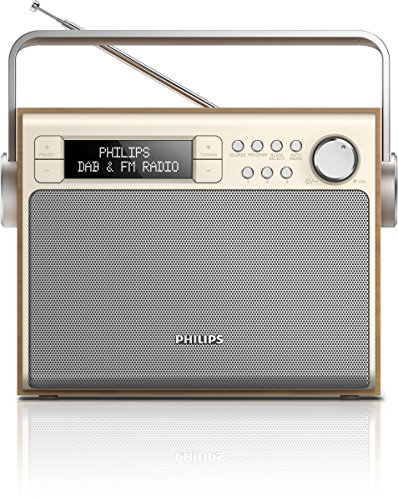 Philips AE5020/12 Radio (digitaler UKW-Tuner, DAB+, Akku-/Netzbetrieb, 3W RMS) braun