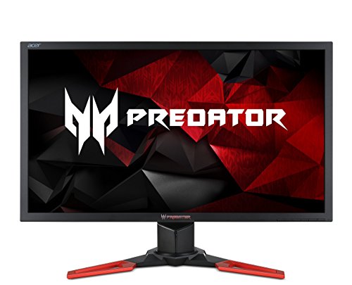 Acer Predator XB241Hbmipr 61 cm (24 Zoll) Monitor (HDMI, Displayport, Höhenverstellbar, Pivot-Funktion, 1ms Reaktionszeit, NVIDIA G-Sync, EEK C) schwarz/rot