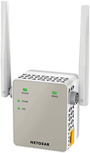 NETGEAR EX6120-100PES AC1200 Universal WLAN Range Repeater (AC, Dual-Band, RJ-45, 1200Mbit/s, Access Point) weiß/silber