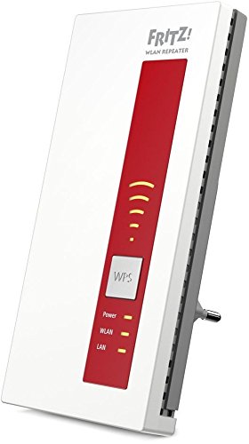 AVM FRITZ!WLAN Repeater 1750E (Dual-WLAN AC + N bis zu 1.300 MBit/s 5 GHz + 450MBit/s 2,4 GHz), Rot/Weiß, deutschsprachige Version