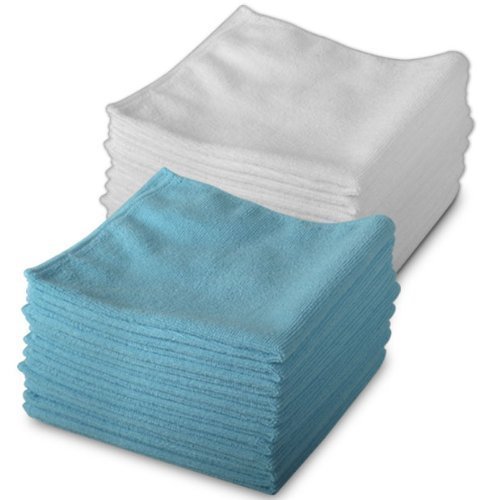 20 Packung mit 10 Stück Weiße & 10 Blaue Micro Exel Magische Reinigungstücher. Chemie-Frei Reinigung. Antibakterielle Microfasertücher für Perfekte Reinigung.
