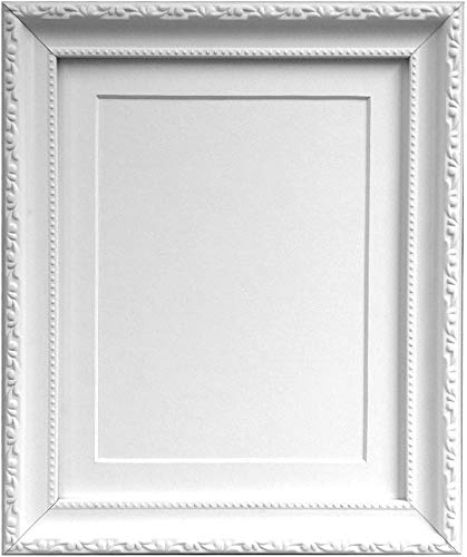 Frames by Post Bilderrahmen im Shabby-Chic-Look, Plastik, weiß, 40 x 30 cm Image Size 12 x 10 Inches