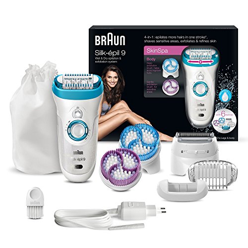 Braun Silk-épil 9 SkinSpa Epilierer 9-961e, weiß/türkis