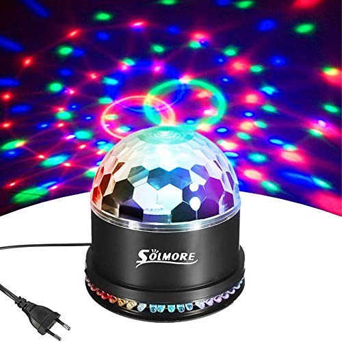 LED Discokugel,SOLMORE 51LEDs 12W Discolampe Partyleuchte RGB Lichteffekt Bühnenbeleuchtung Party Licht Deko