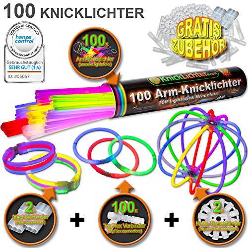 100 Knicklichter 7-FARBMIX, Testnote: 1,4