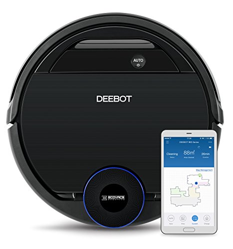 Ecovacs Robotics Deebot Ozmo 930 Saug- und Wischroboter mit Ozmo-Technologie, intelligenter Navigation, App- und Alexa-Steuerung, 45 Watt, schwarz