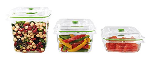 Foodsaver FFC020X Frischebehälter, 700 ml, 1,2 l und 1,8 l aus robustem Kunststoff Tritan