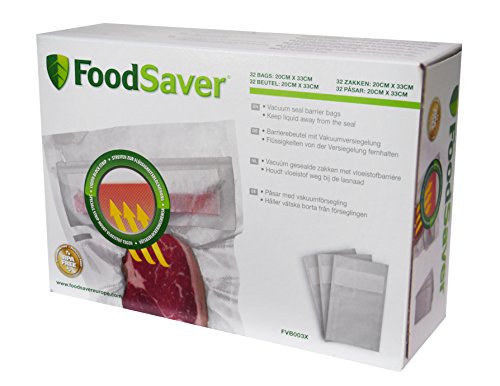 Foodsaver FVB003X 32 vorgefertigte Beutel, Fassungsvermögen 950 ml