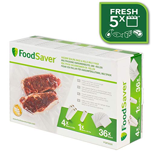 Foodsaver FGP252X Verbrauchsmaterial Vakuumdichtung Taschen Combo Pack / sous-Vide