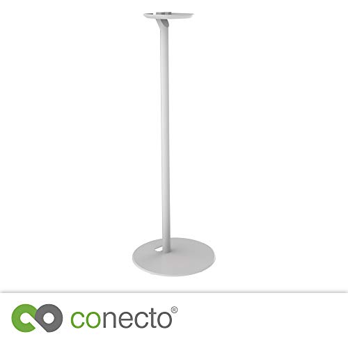 conecto CC50596 Premium Standfuß für SONOS ONETM + SONOS PLAY:1TM mit Kabelmanagement, Höhe: 71,6cm, Traglast: max. 3,0kg, weiß (1 Stück)