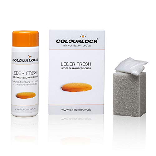 Colourlock® Leder Fresh Tönung (Lederfarbe, Farbauffrischung) 150 ml passend für BMW Leder schwarz (Standardfarbe F034), beseitigt Schrammen, Ausbleichungen und Abnutzung an Leder und Kunstleder