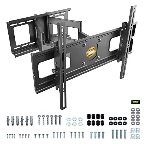 RICOO TV Wandhalterung, R06 Universal für 40-75 Zoll (102-191cm) Schwenkbar Neigbar | Wand-Halter Aufhängung Fernseh-Halterung für Curved LCD-, LED-Fernseher | VESA 300×200 600×400, Schwarz