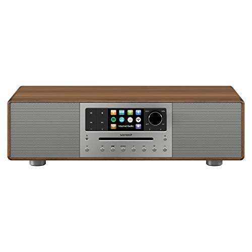 sonoro MEISTERSTÜCK Kompaktanlage Streaming+ (FM/DAB+, CD, AUX, Bluetooth, Spotify, Amazon Music, Napster, Qobuz, Tidal, Deezer) Walnuss