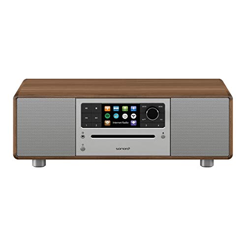 sonoro Prestige Kompaktanlage Streaming+ (FM/DAB+, CD, AUX, Bluetooth, Spotify, Amazon Music, Napster, Qobuz, Tidal, Deezer) Walnuss