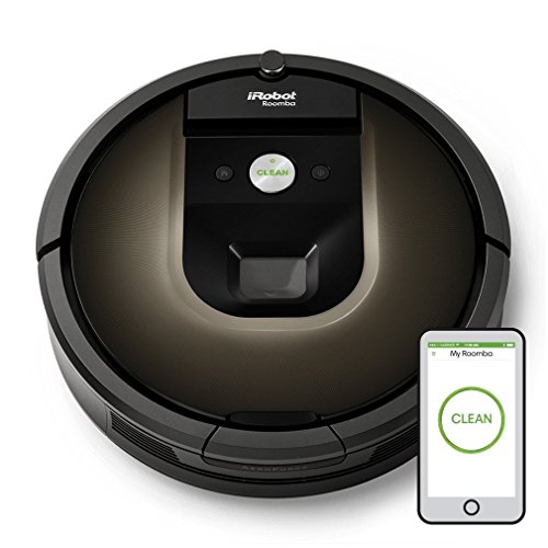 iRobot Roomba 980 beutellos schwarz Roboter-Staubsauger beutelloser Staubsauger Robotern (, Schwarz, Schokolade, Teppich, Kamera, 2 H, 35 cm