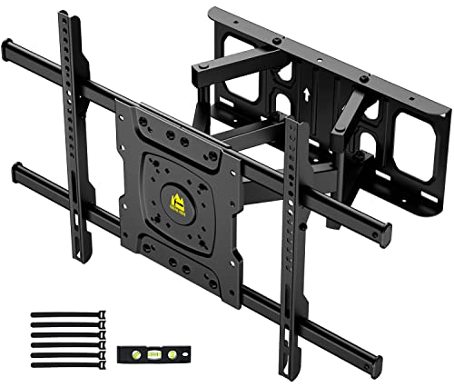 TV Wandhalterung Schwenkbar FORGING MOUNT Doppelarm Neigbare TV Halterung für 37-75 Zoll Flach & Curved Fernseher/Monitor bis zu 60kg Fernsehhalterung Wand Fernseh Wandhalterung Max. VESA 600x400mm