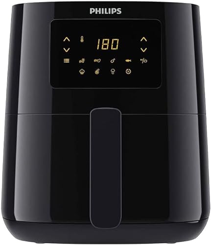 Philips Essential Airfryer – 4.1L, Fritteuse ohne Öl, Rapid Air Heißlufttechnologie, Touchscreen, HomeID App mit Rezepten (HD9252/90)