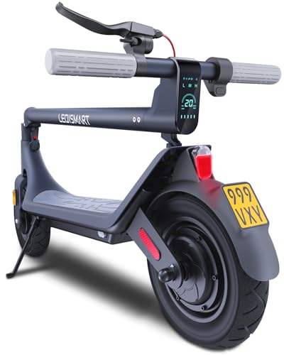 E Scooter mit Straßenzulassung, LEQISMART Elektroroller A11, 30 km Reichweite 20 km/h, 10 Zoll Faltbarer Elektro Scooter für Erwachsene bis 120kg